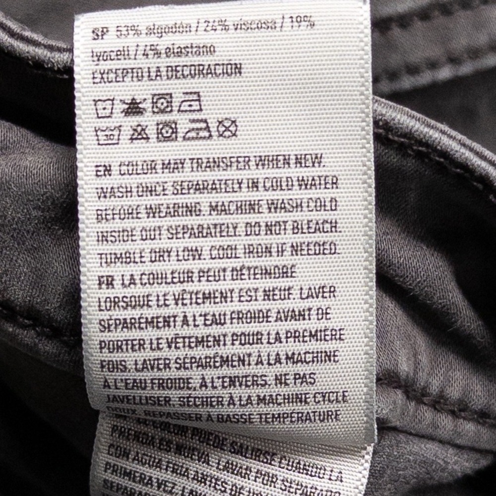 American Eagle Hi Rise Jegging 10 LONG Gray Cargo Pockets Drawstring Utility - Picture 14 of 14